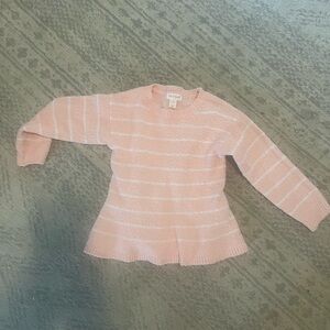 cat and jack pink striped sweater 4t